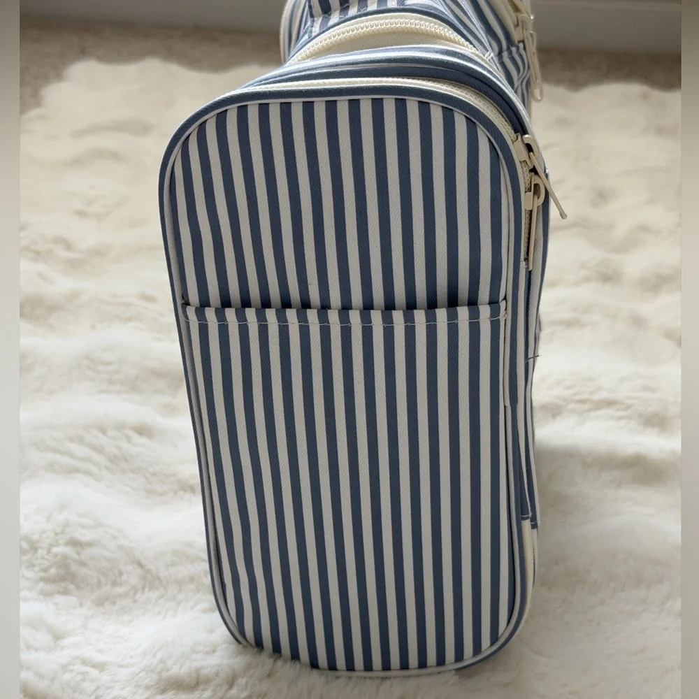 NARWEY Striped Handing Travel Blue and White Makeup/Cosmetic💄Bag Organizer